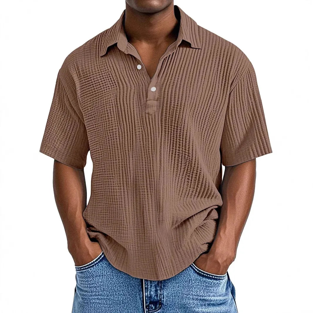 Chemise d'été rétro coupe décontractée