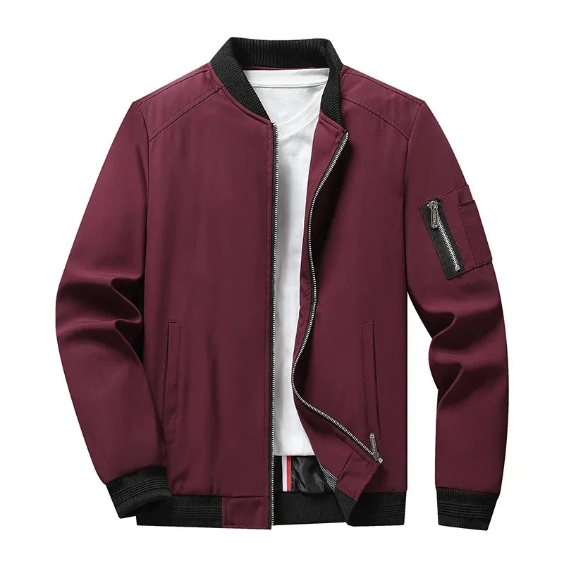 Veste légère zippée à col côtelé