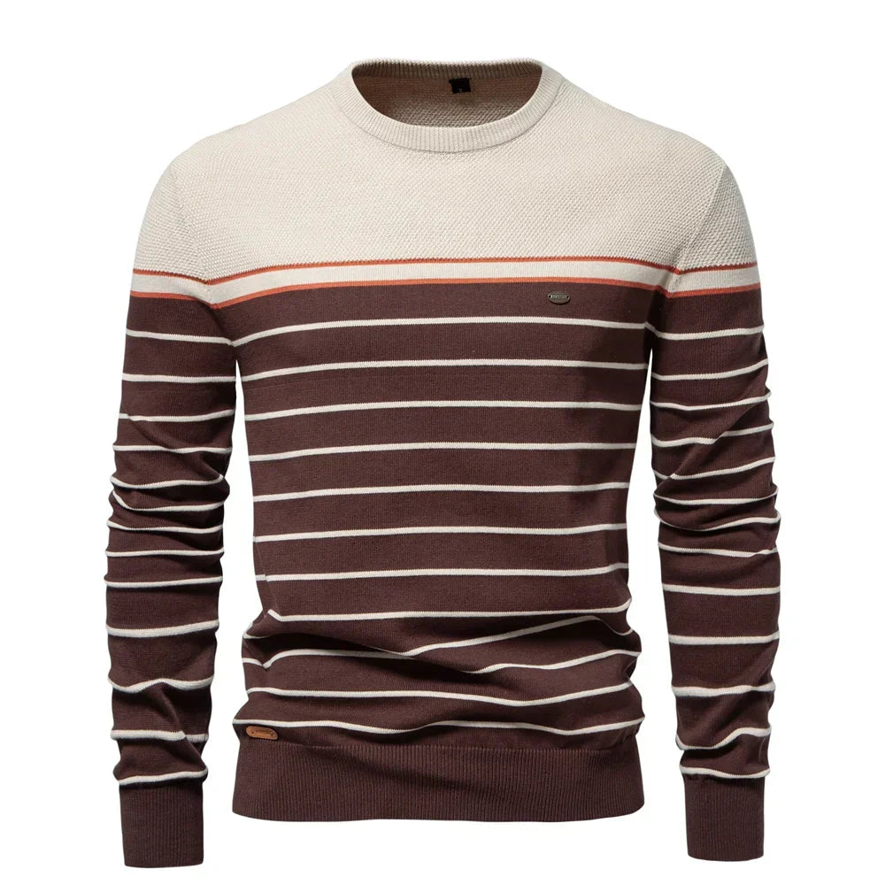 Pull en maille à rayures