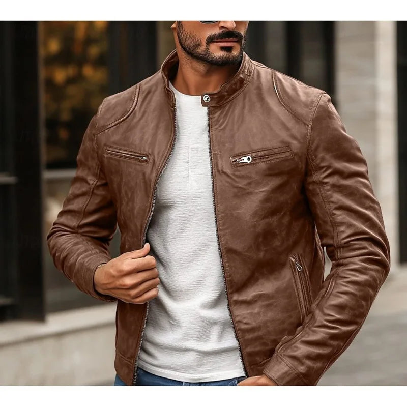 Veste rider esprit motard texturée