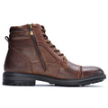 Bottines en cuir lacées à zip latéral semelle robuste homme – Concarneau