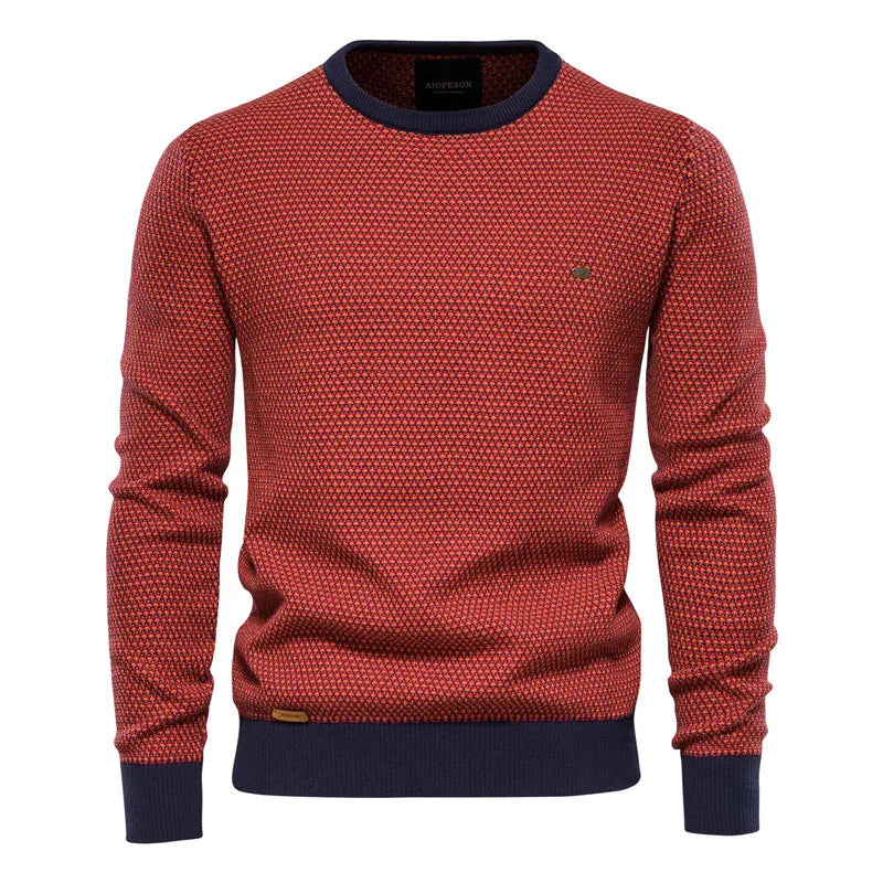 Pull en maille à motif tartan