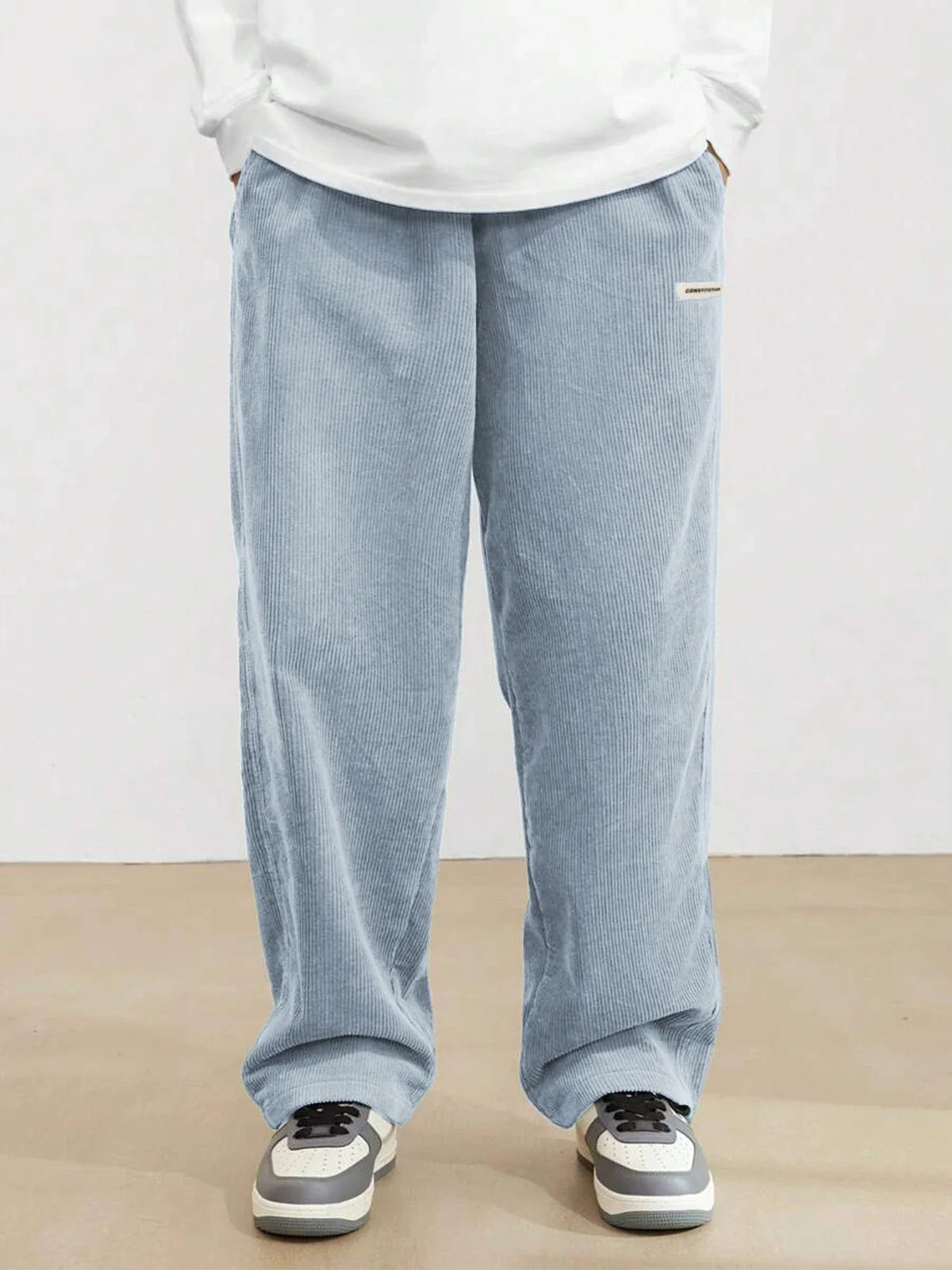 Pantalon velours côtelé coupe droite
