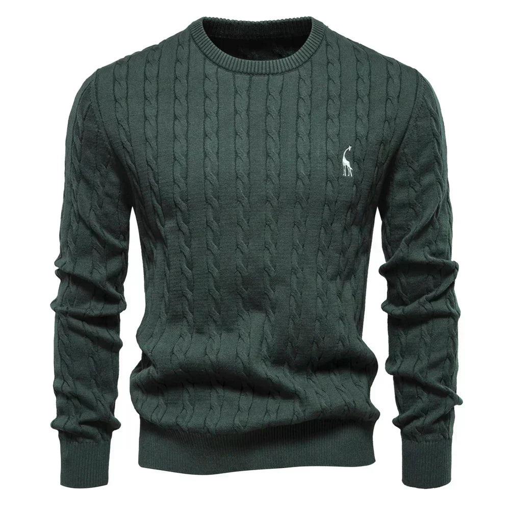 Pull en maille torsadée