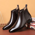 Bottines habillées effet cuir lisse