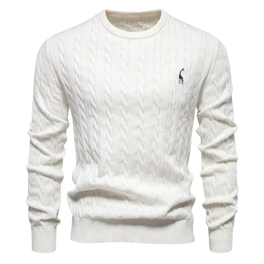 Pull en maille torsadée