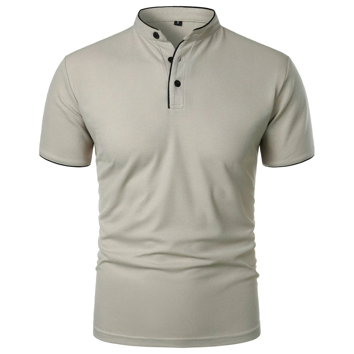 Polo uni manches courtes col structuré