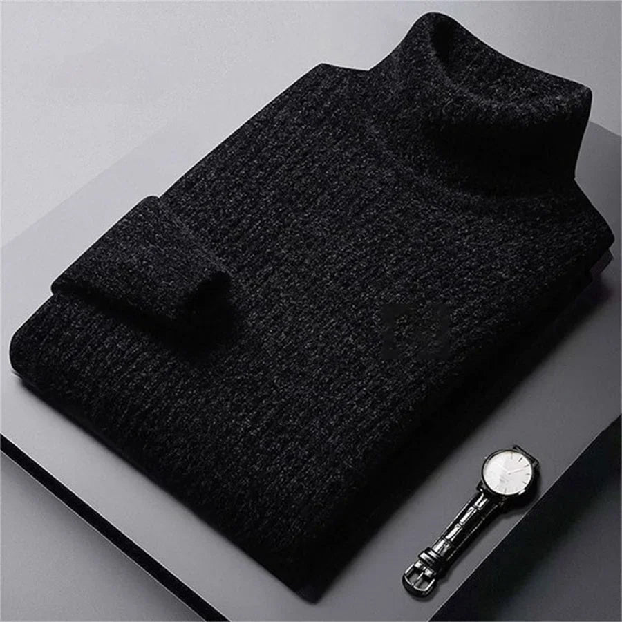 Pull col roulé en maille épaisse