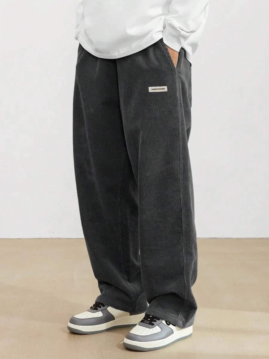 Pantalon velours côtelé coupe droite
