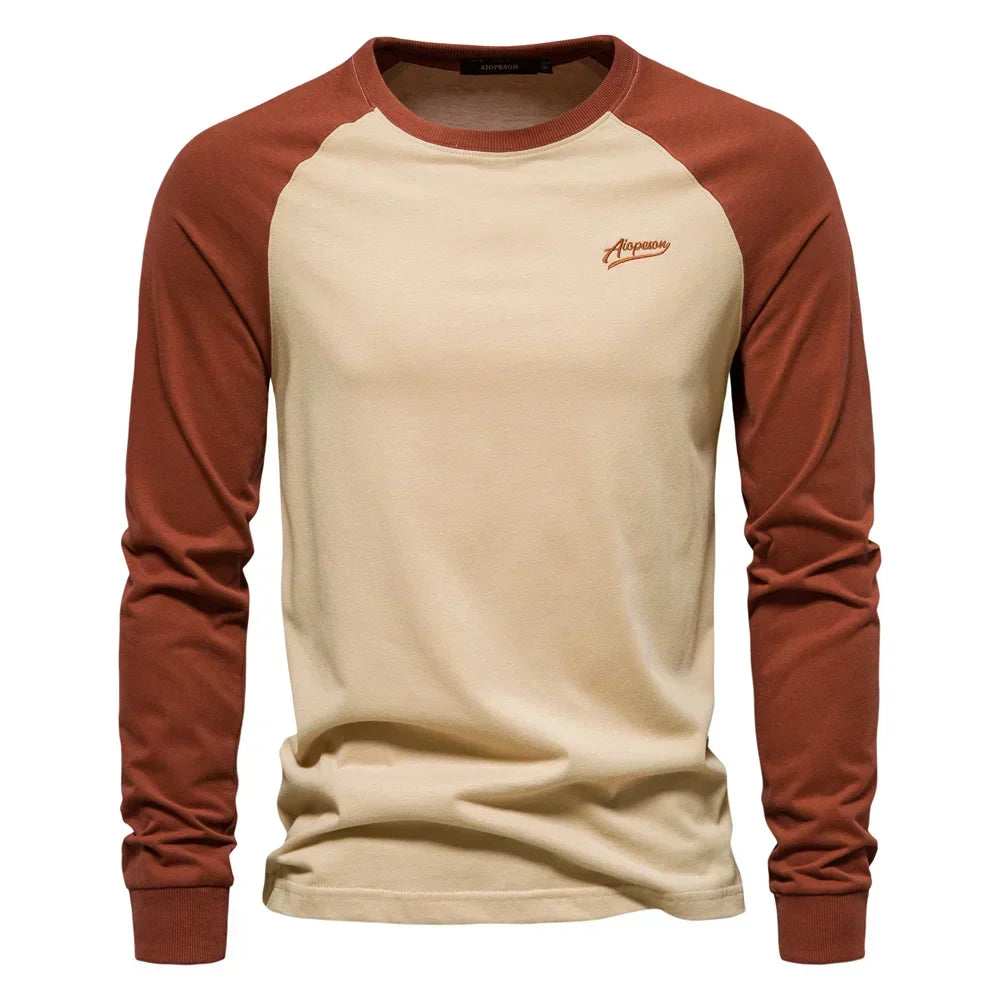 T-shirt raglan bicolore à manches longues