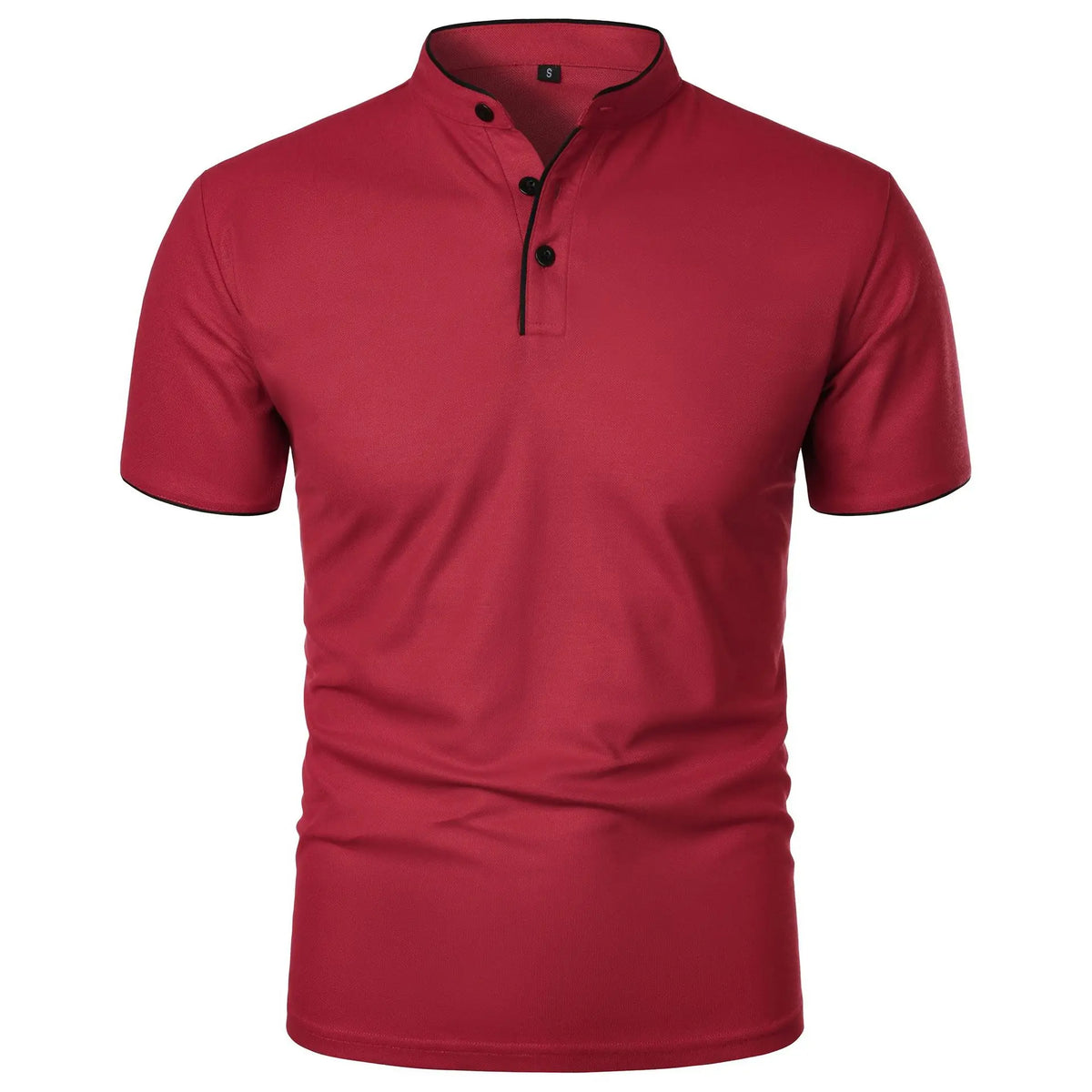 Polo uni manches courtes col structuré
