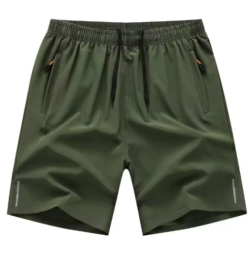 Short de sport léger à poches zippées