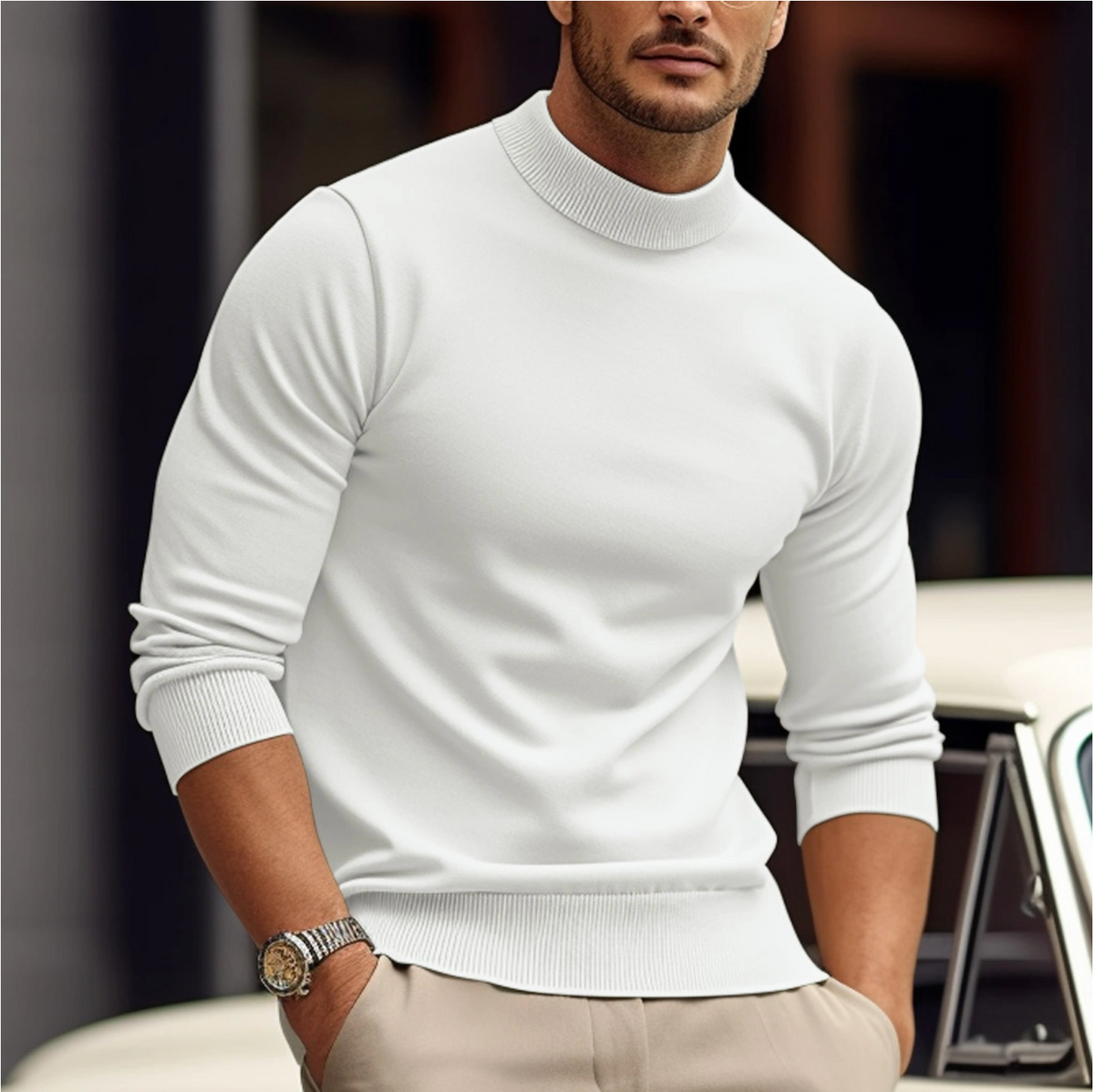 Pull décontracté élégant pour le quotidien au style intemporel homme – Sénat