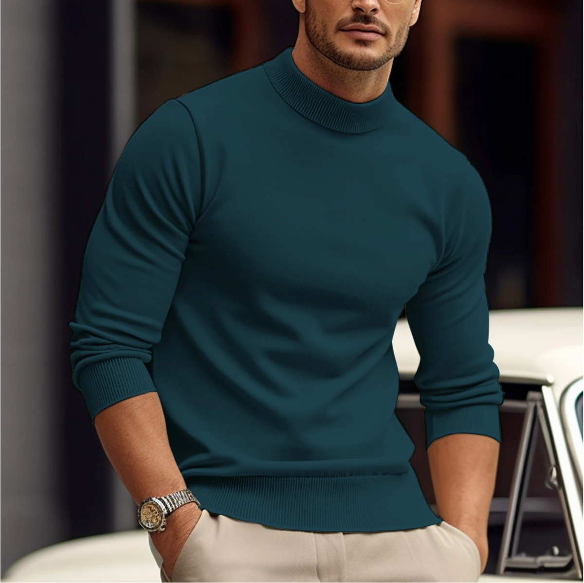 Pull décontracté élégant pour le quotidien au style intemporel homme – Sénat