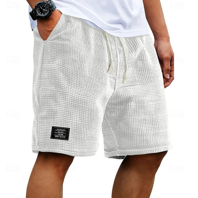 Short à texture gaufrée