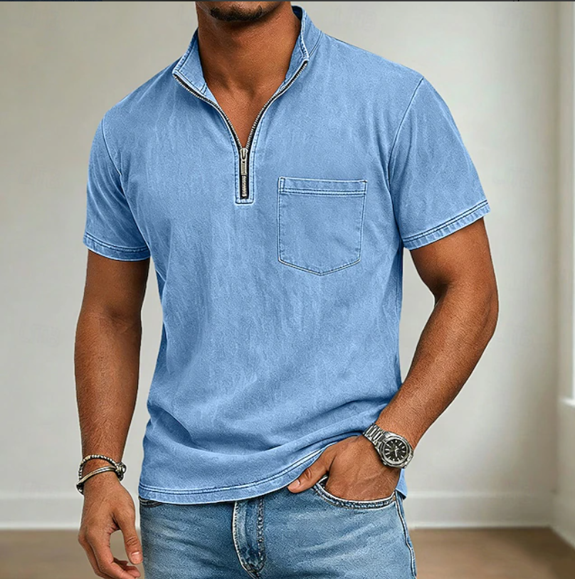 Polo à encolure demi-zip