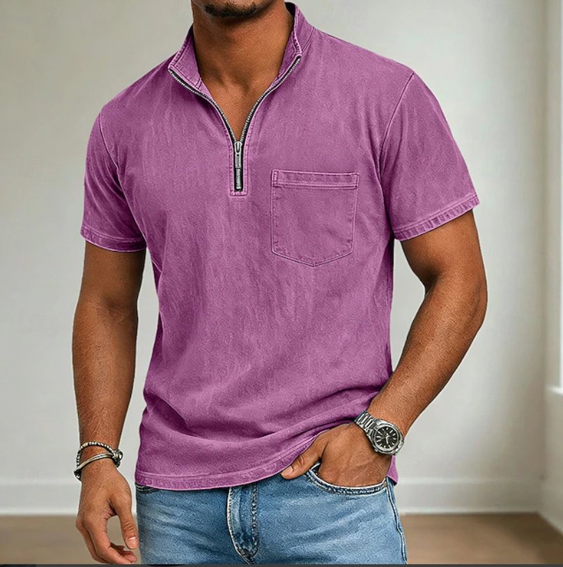 Polo à encolure demi-zip