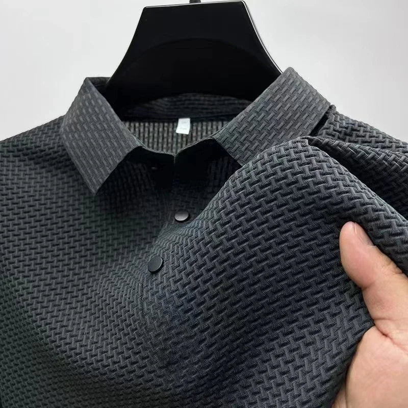 Polo en maille tricotée manches courtes