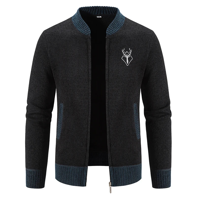 Gilet sans manches en maille motif cerf