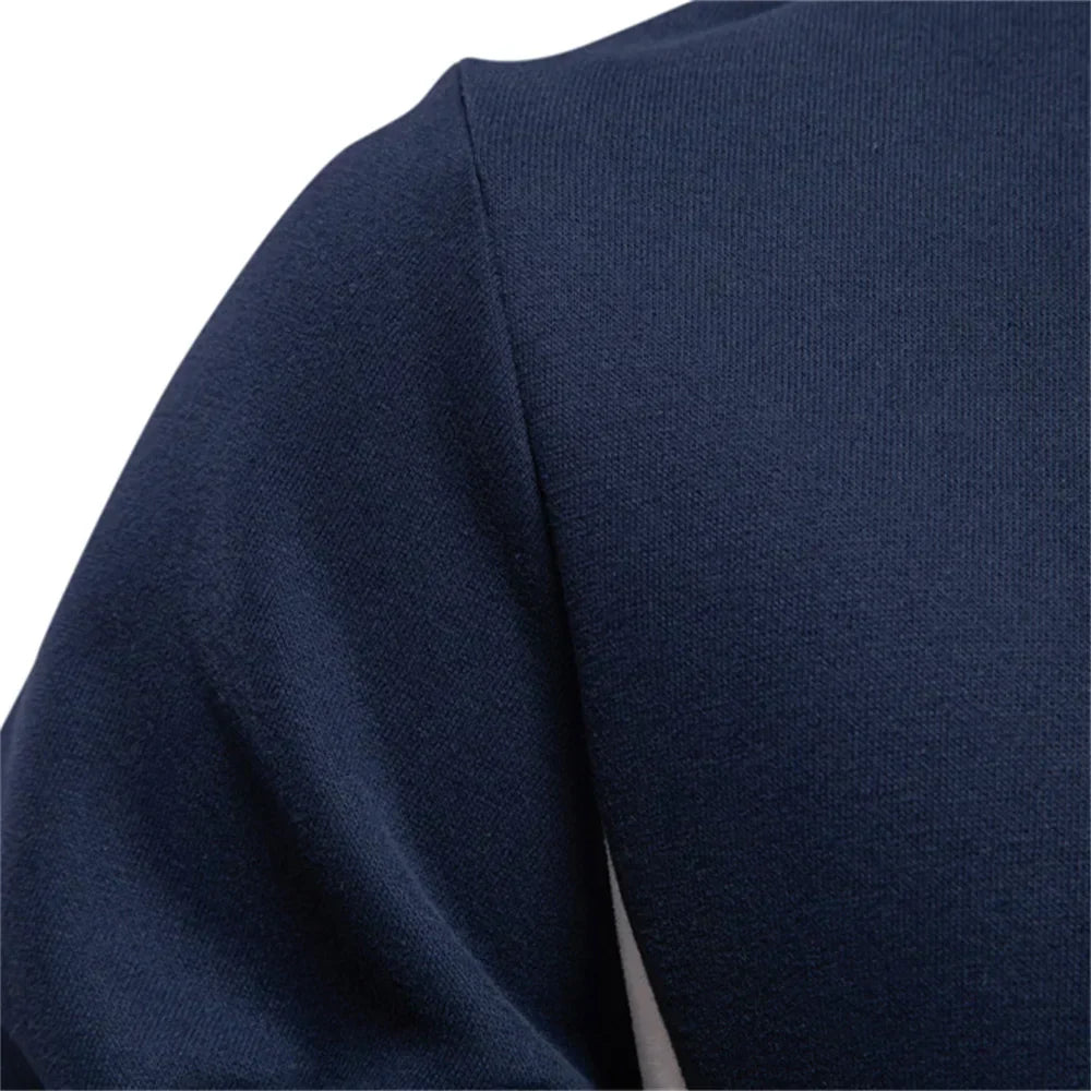 Pull col rond bandes latérales contrastées