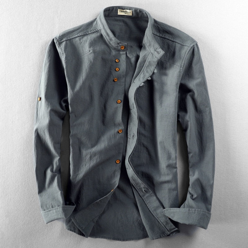 Chemise inspirée du Japon coupe moderne détails soignés homme – Saint-Briac