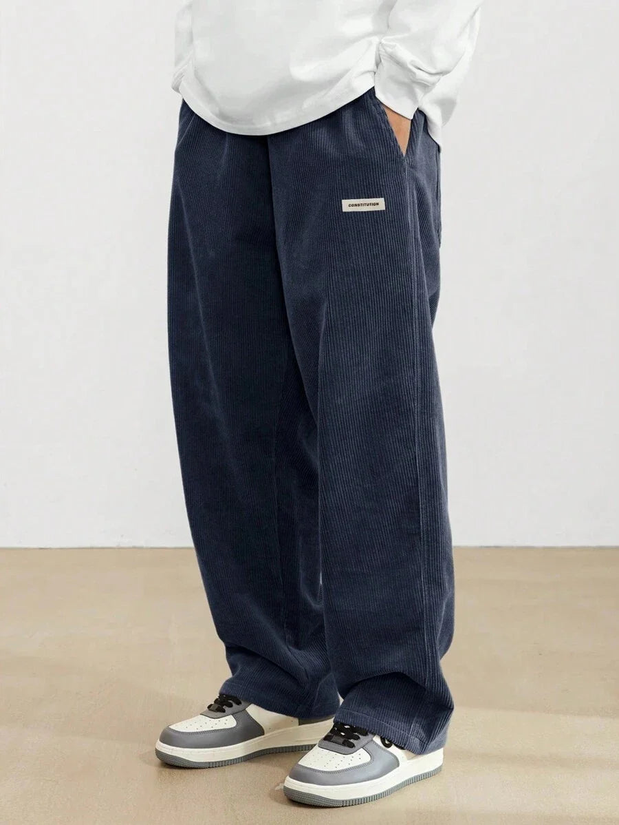 Pantalon velours côtelé coupe droite