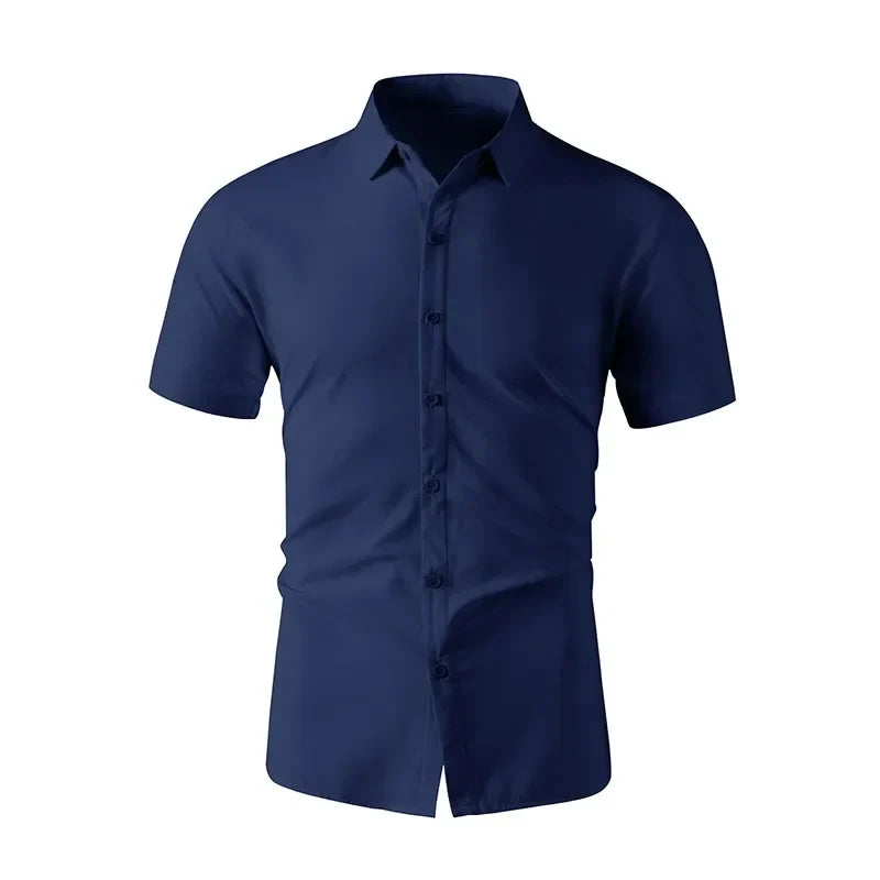Chemise unie à manches courtes
