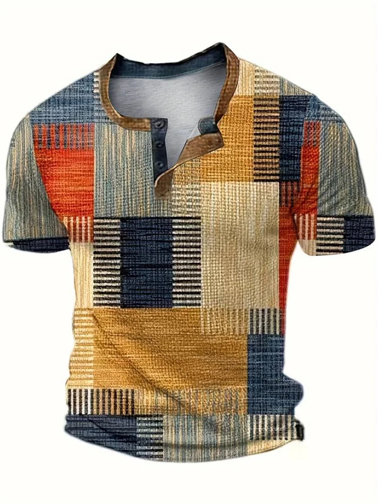 T-shirt à imprimé patchwork