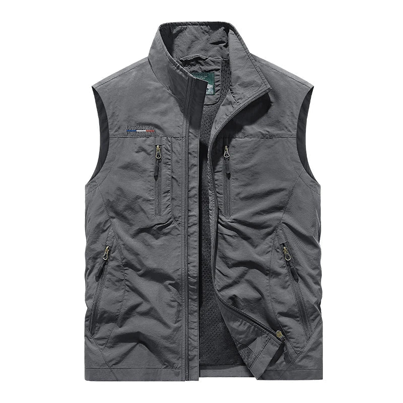 Gilet sans manches technique de randonnée coupe libre à poches homme – La Réole