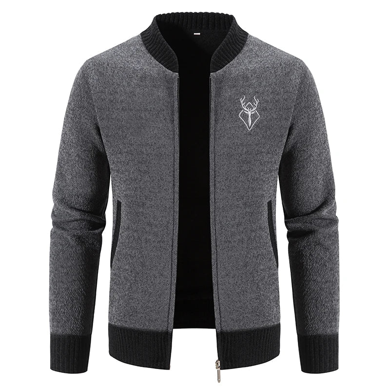Gilet sans manches en maille motif cerf
