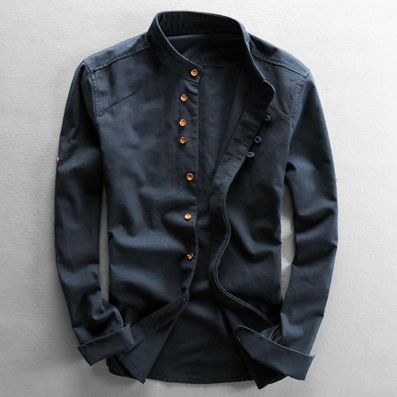 Chemise inspirée du Japon coupe moderne détails soignés homme – Saint-Briac