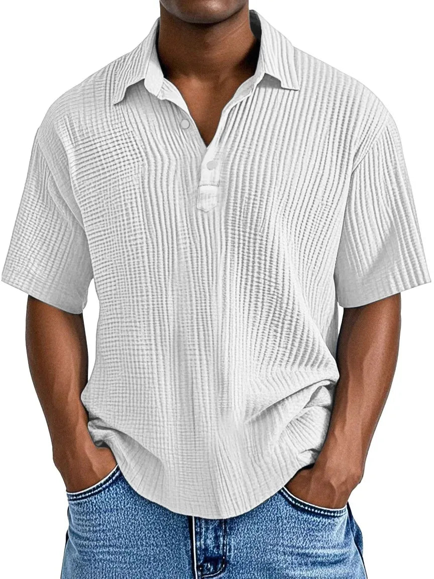 Chemise d'été rétro coupe décontractée