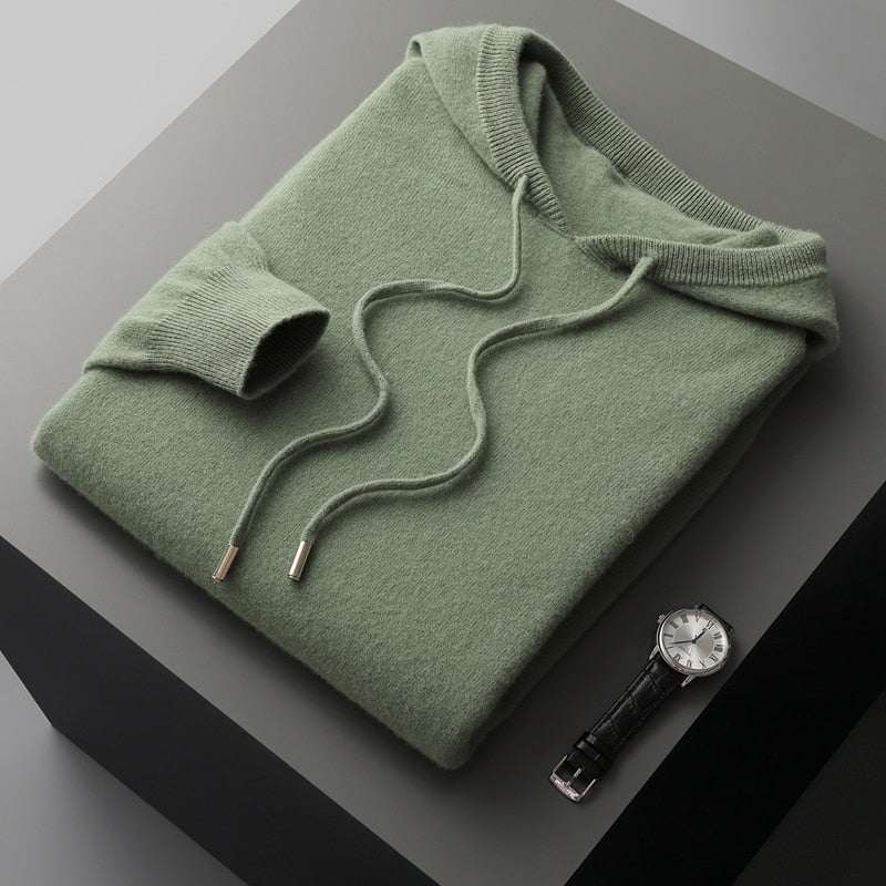 Sweat à capuche en maille beige