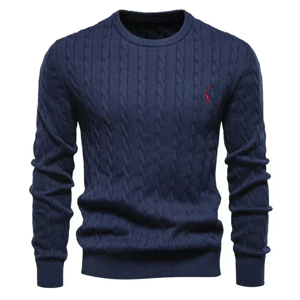Pull en maille torsadée