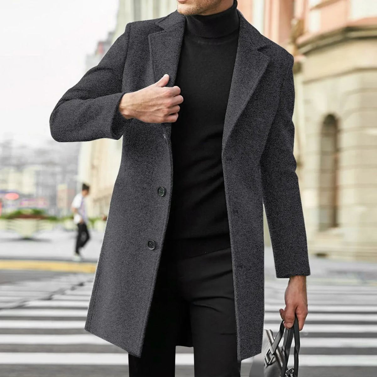 Manteau habillé aspect lainage coupe structurée