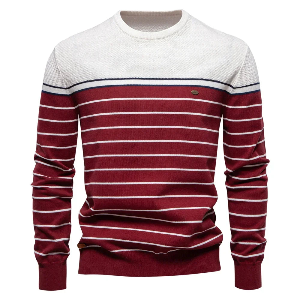 Pull en maille à rayures