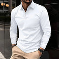 Polo slim à manches longues col polo coupe ajustée homme – Auch