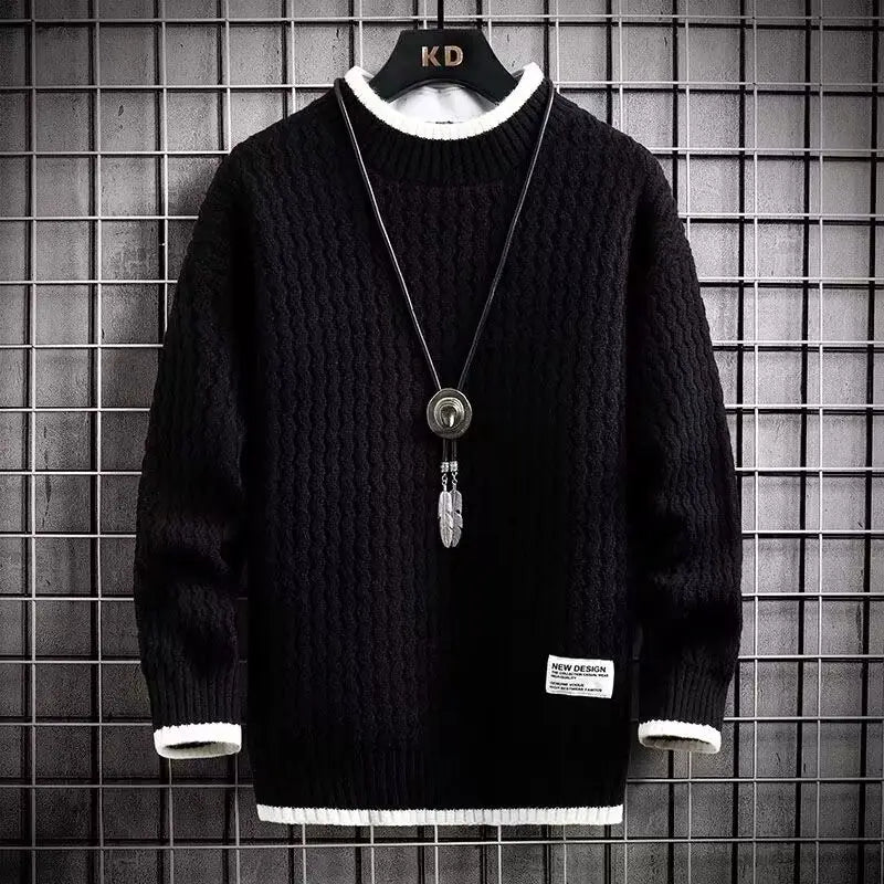 Pull en maille tricotée classique