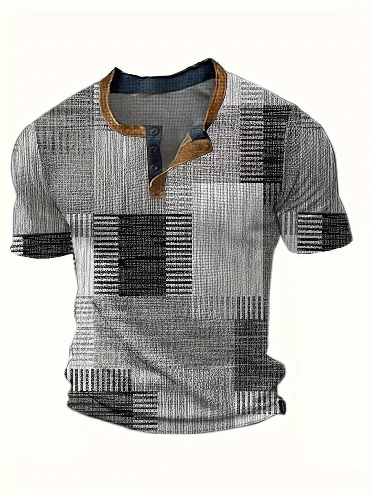 T-shirt à imprimé patchwork