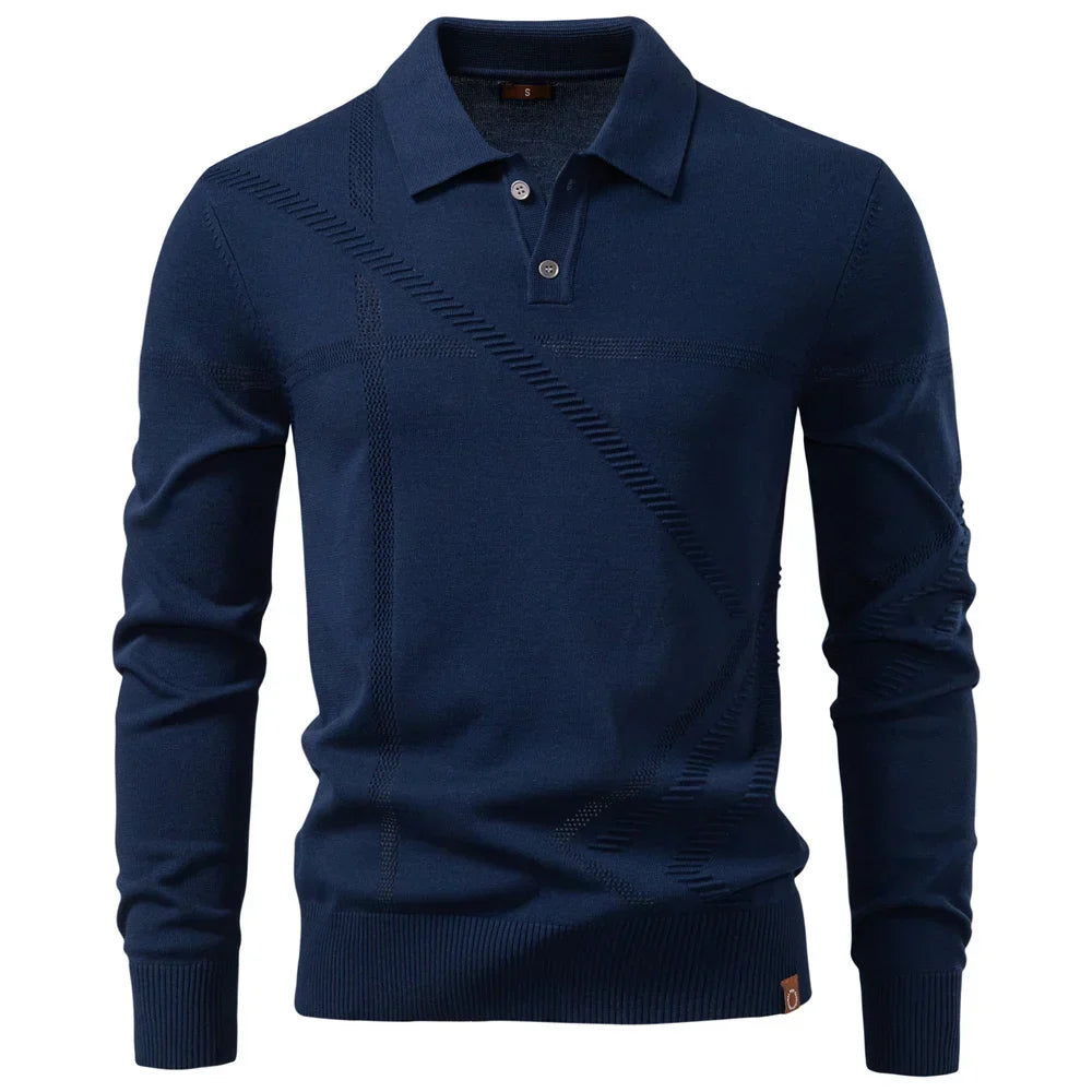 Polo d'hiver à texture discrète