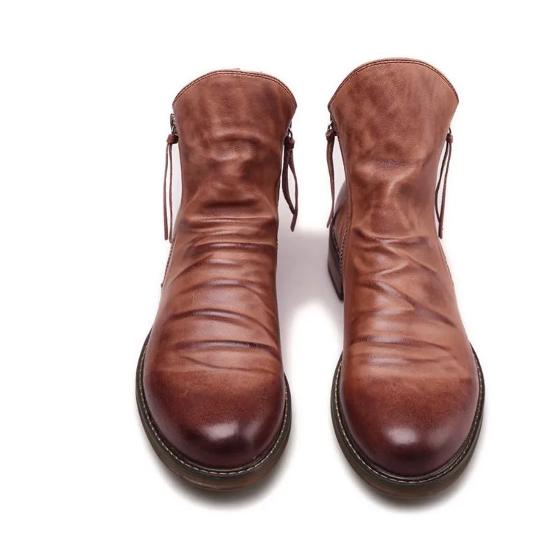 Chaussures de ville effet cuir lisse