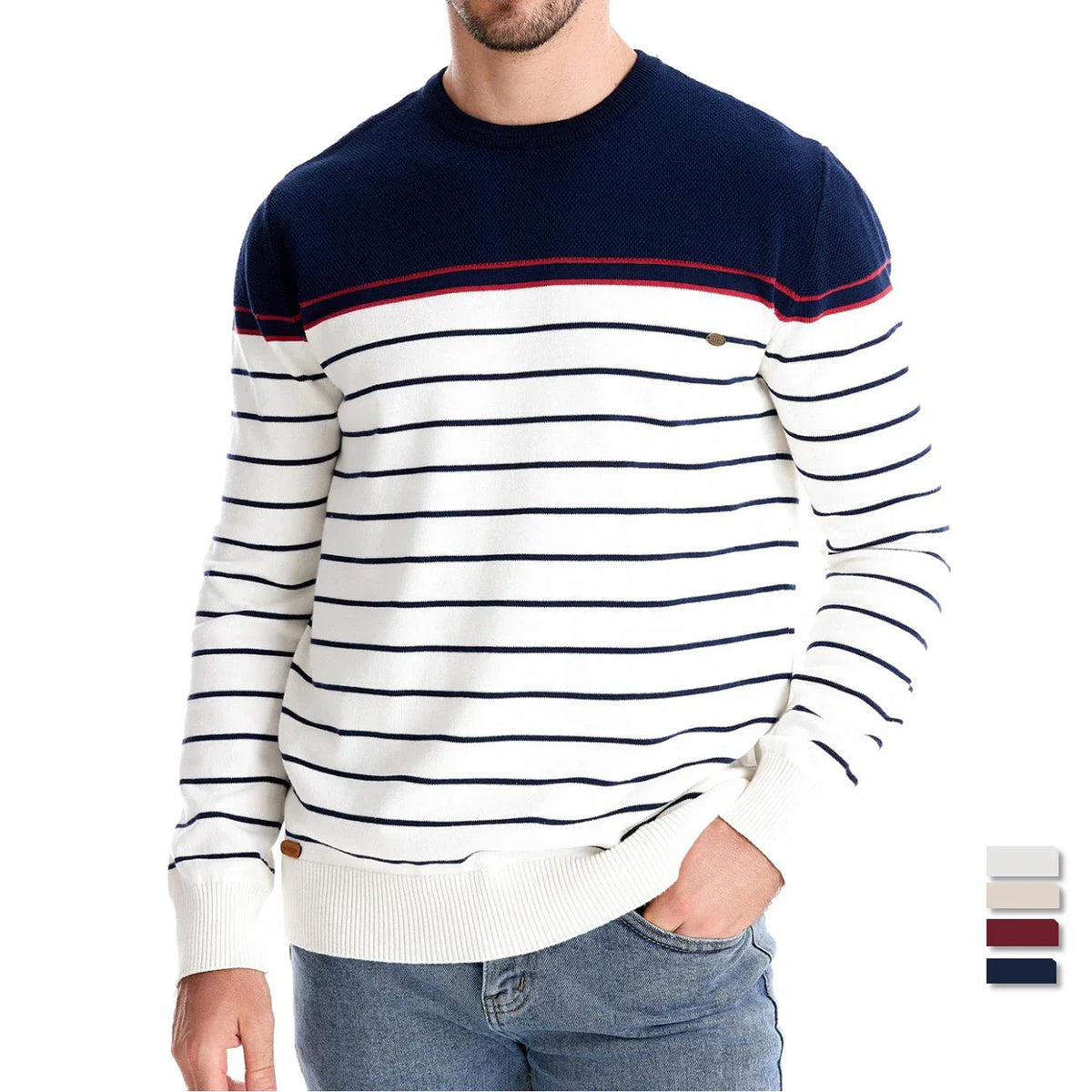 Pull en maille à rayures