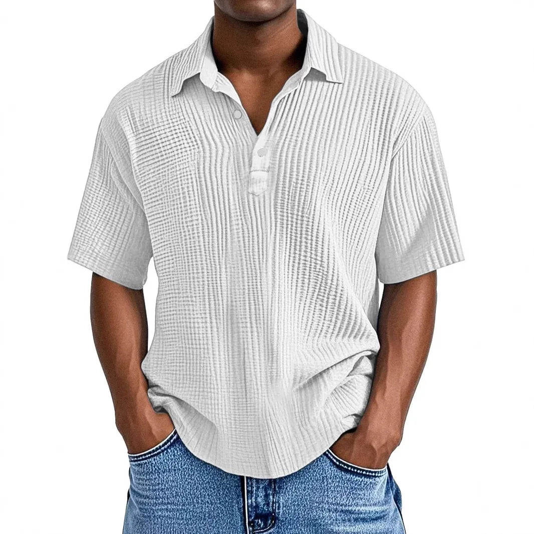 Chemise d'été rétro coupe décontractée