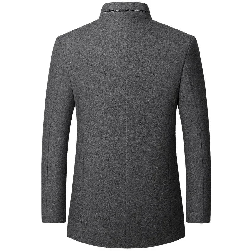 Manteau aspect lainage coupe structurée