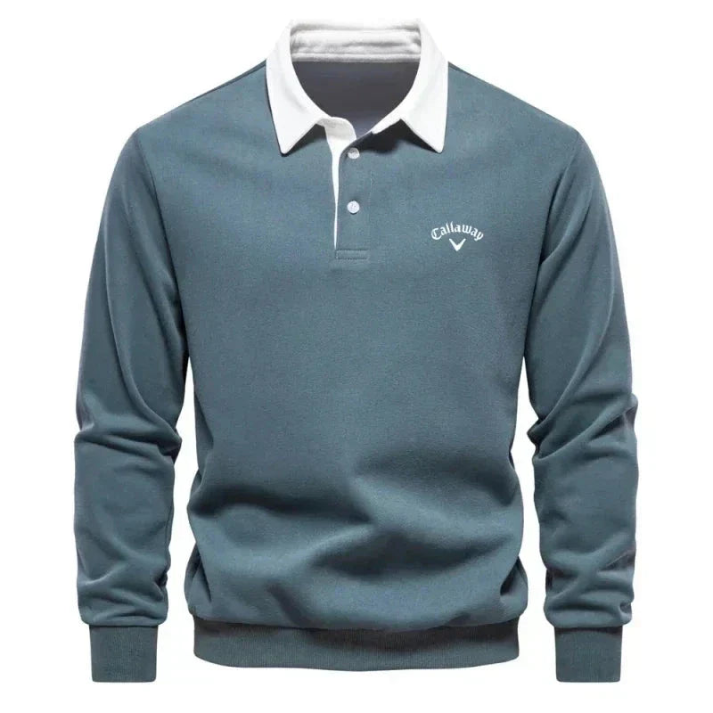 Pull polo à contrastes raffinés col polo coupe moderne élégance homme – Créon