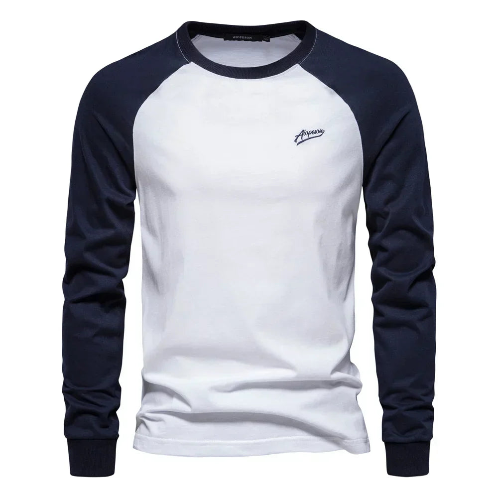 T-shirt raglan bicolore à manches longues
