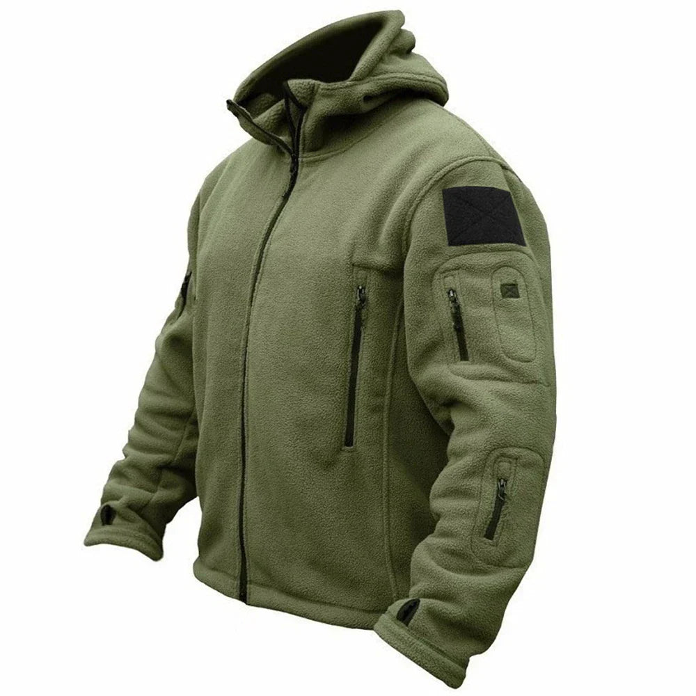Veste polaire zippée à capuche multipoches