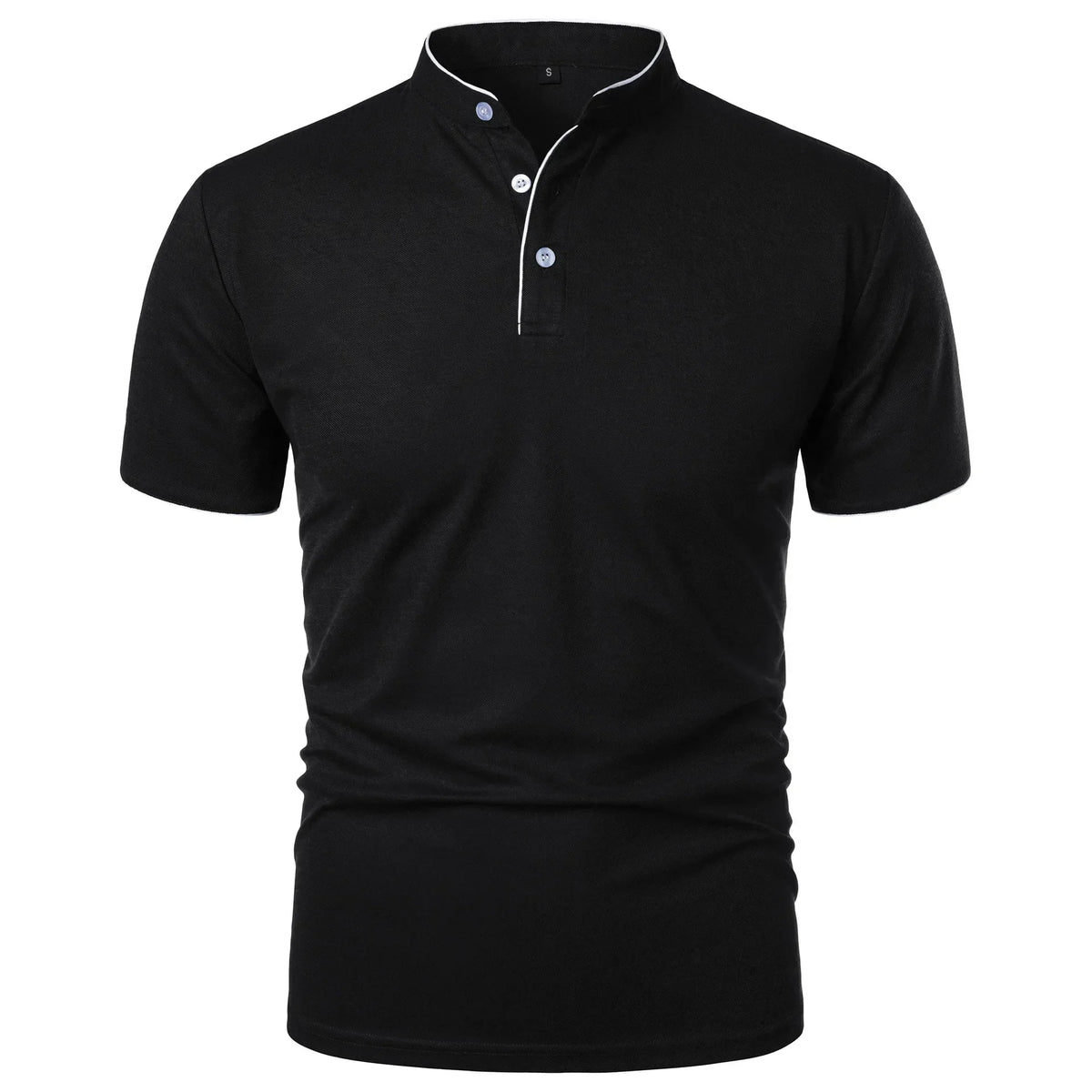 Polo uni manches courtes col structuré
