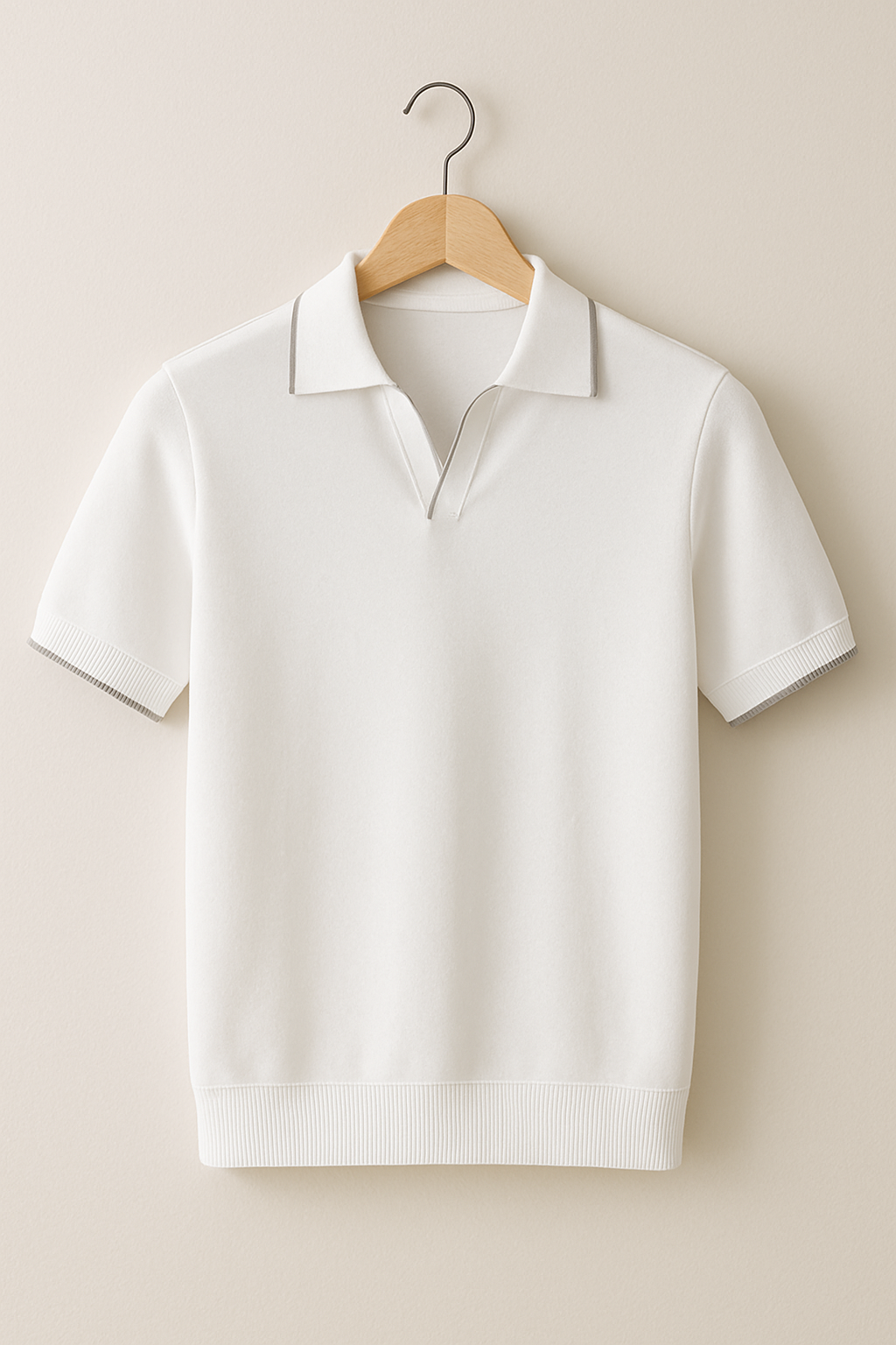 Polo en maille à finitions contrastées