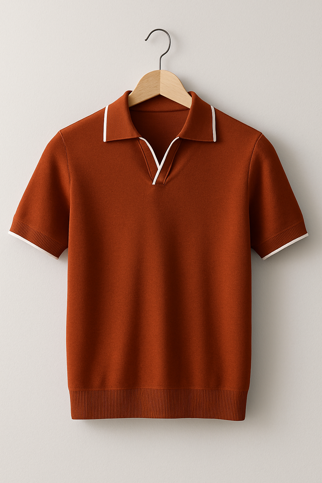 Polo en maille à finitions contrastées